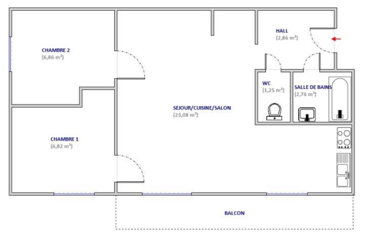 Appartements 3 Vallees, Piscine Et Sauna Orelle Quarto foto